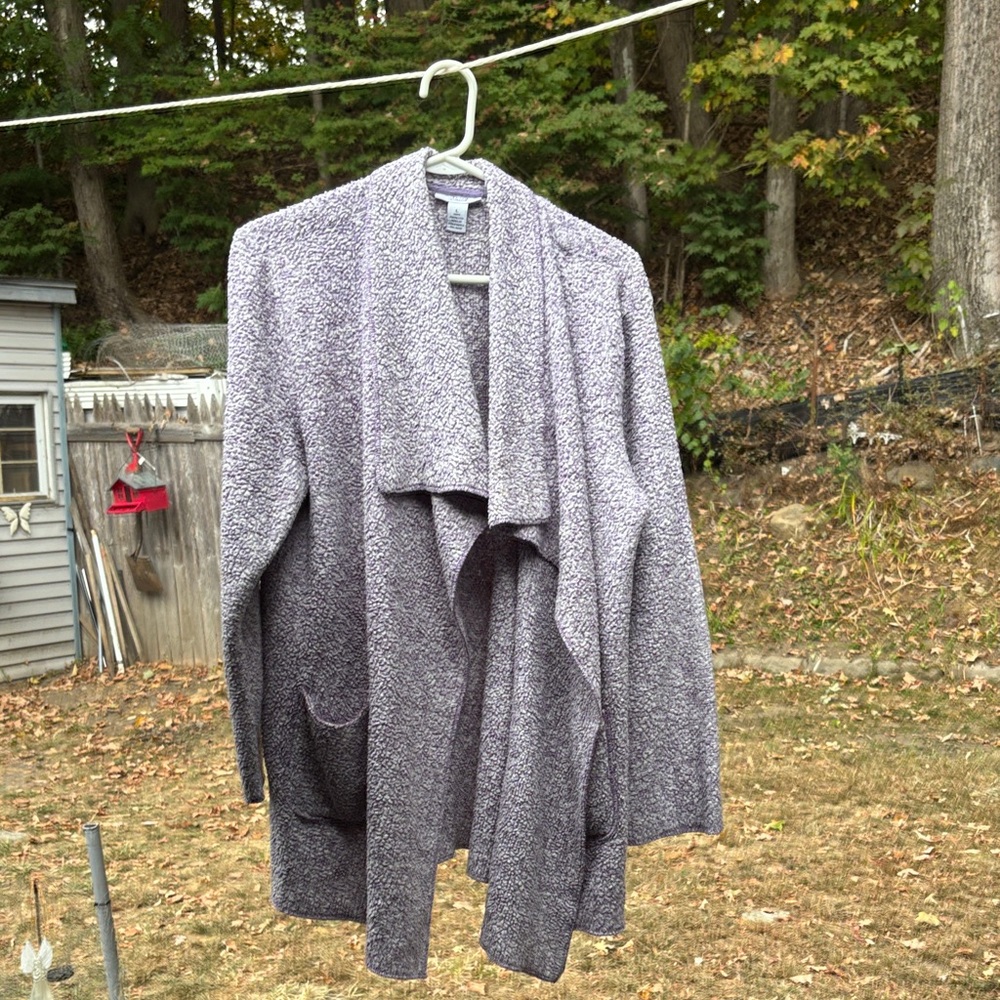 Lite purple Open Front Cardigan